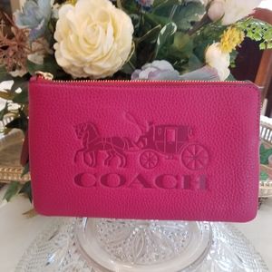 Coach Zipper Pouch Wrislet Pink NWT
